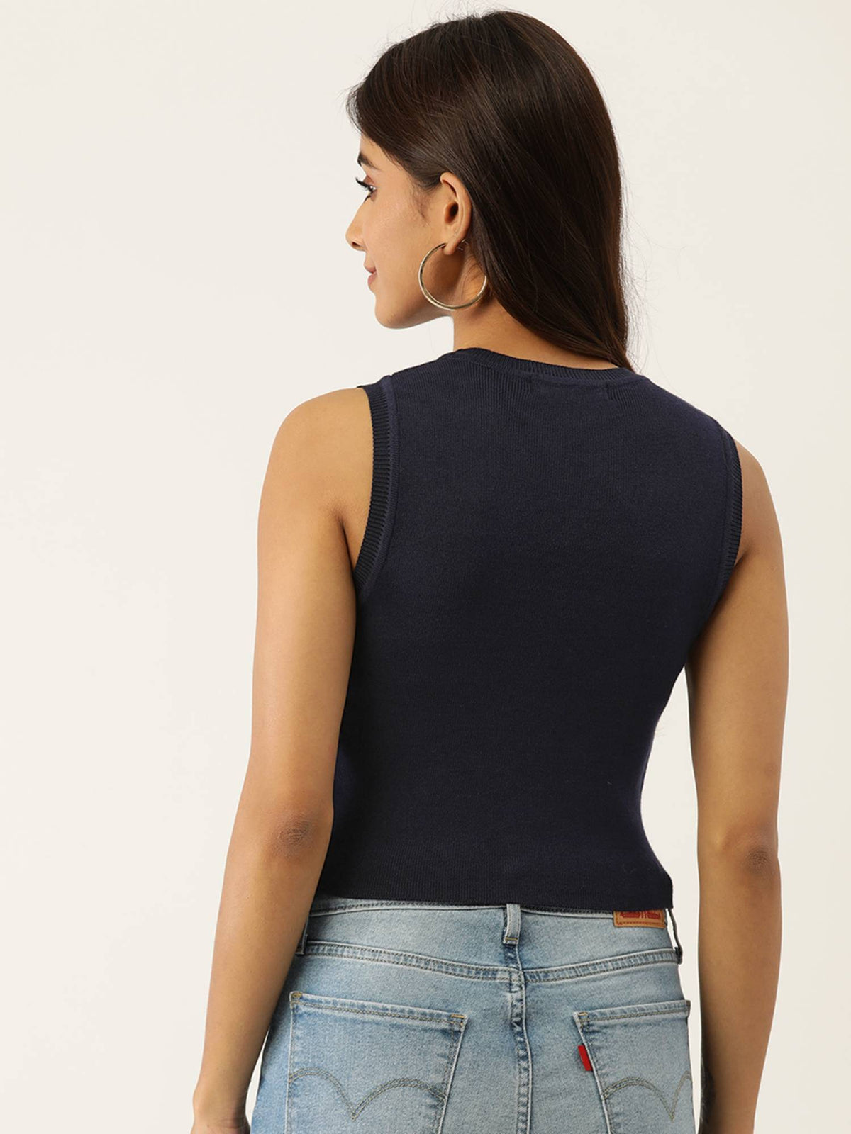 Rust Solid Cotton Crop Top | CT61 - view 19