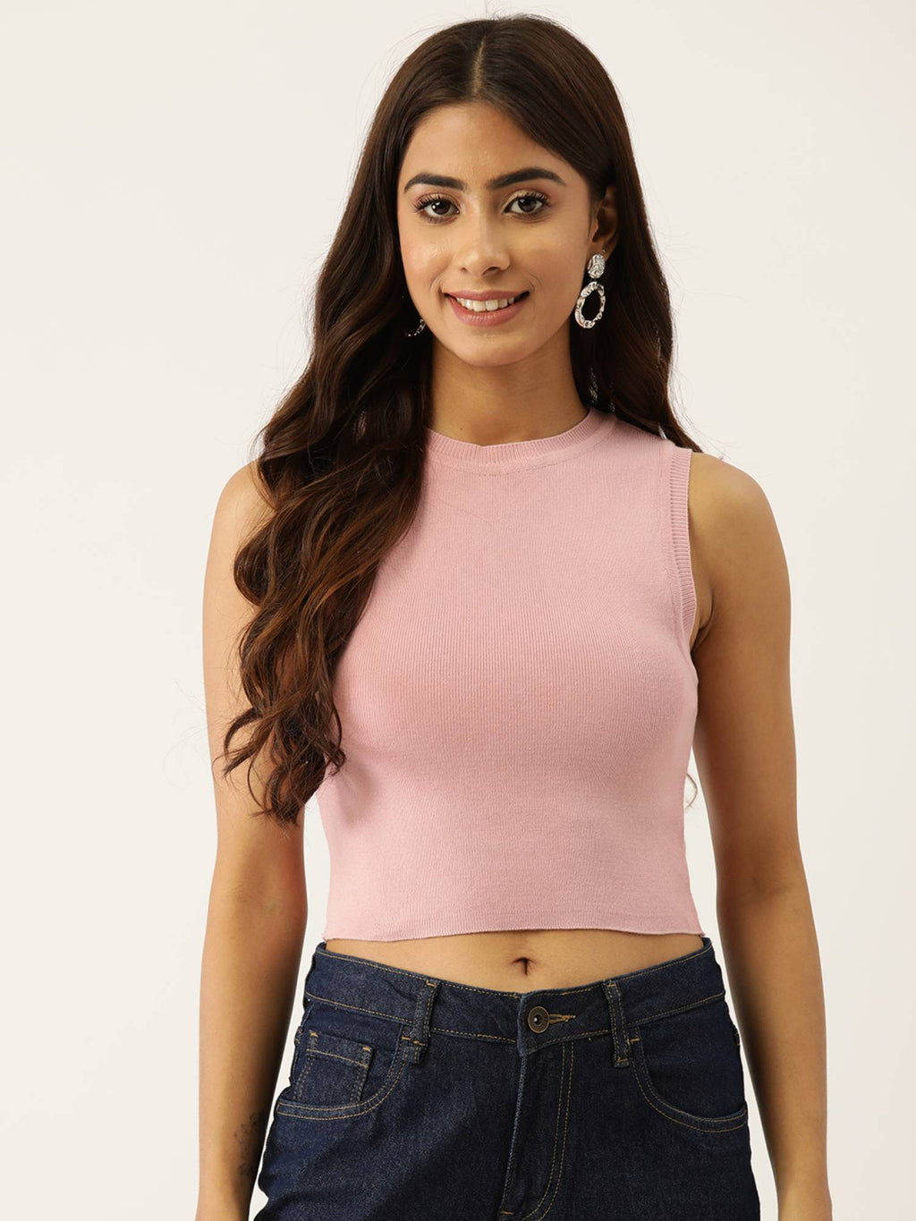 Rust Solid Cotton Crop Top | CT61 - view 11