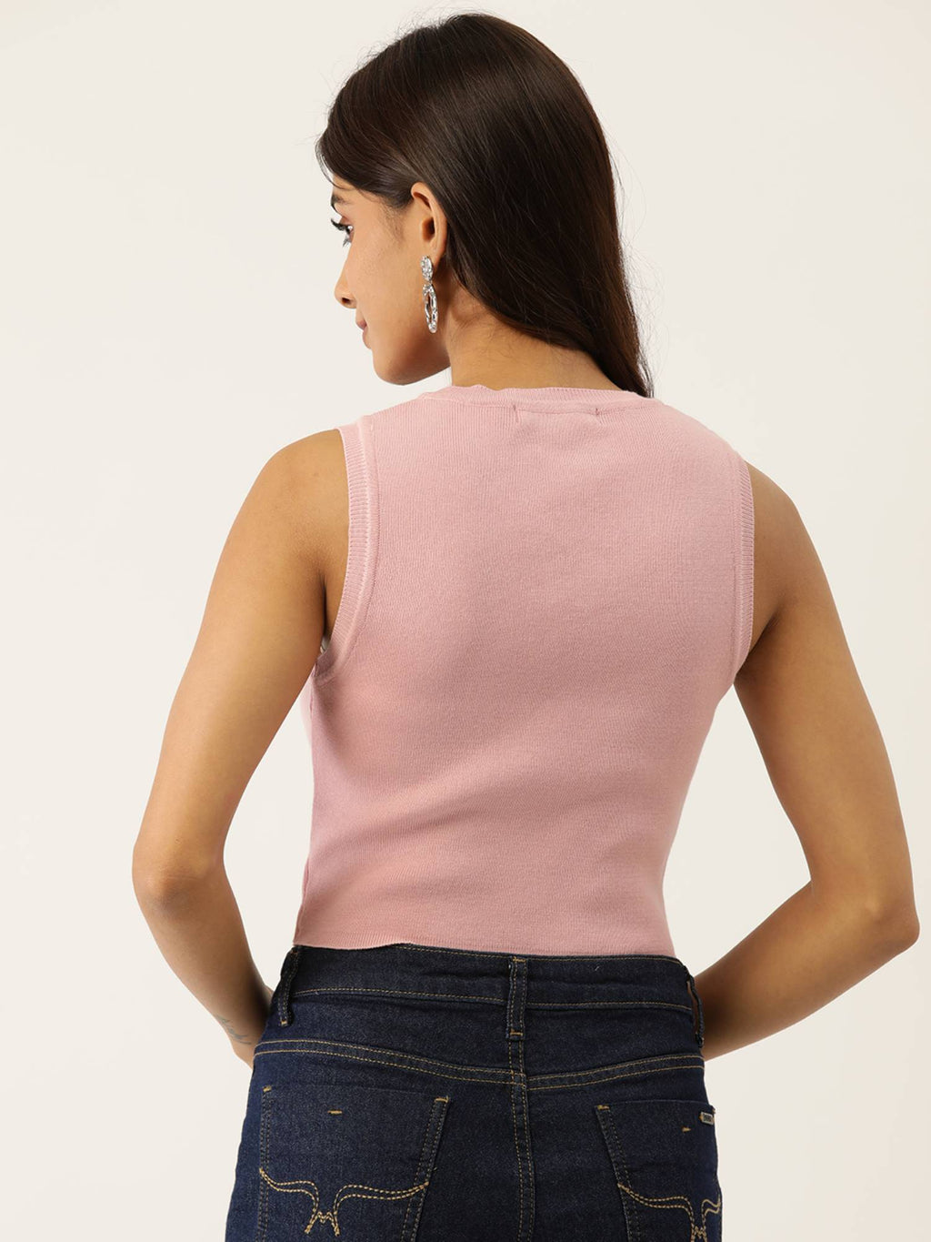 Maroon Solid Cotton Crop Top | CT61 - view 9
