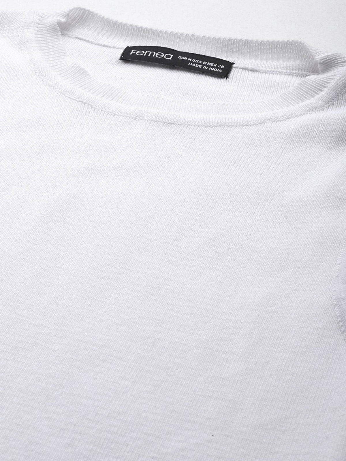 Black Solid Cotton Crop Top | CT61 - view 32
