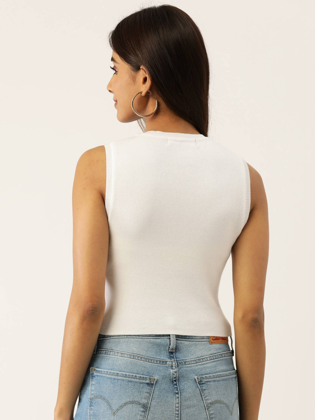 Maroon Solid Cotton Crop Top | CT61 - view 30