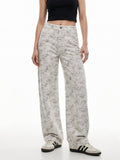 Off White High Waisted Textured Baggy Jeans | BG78 - view 1