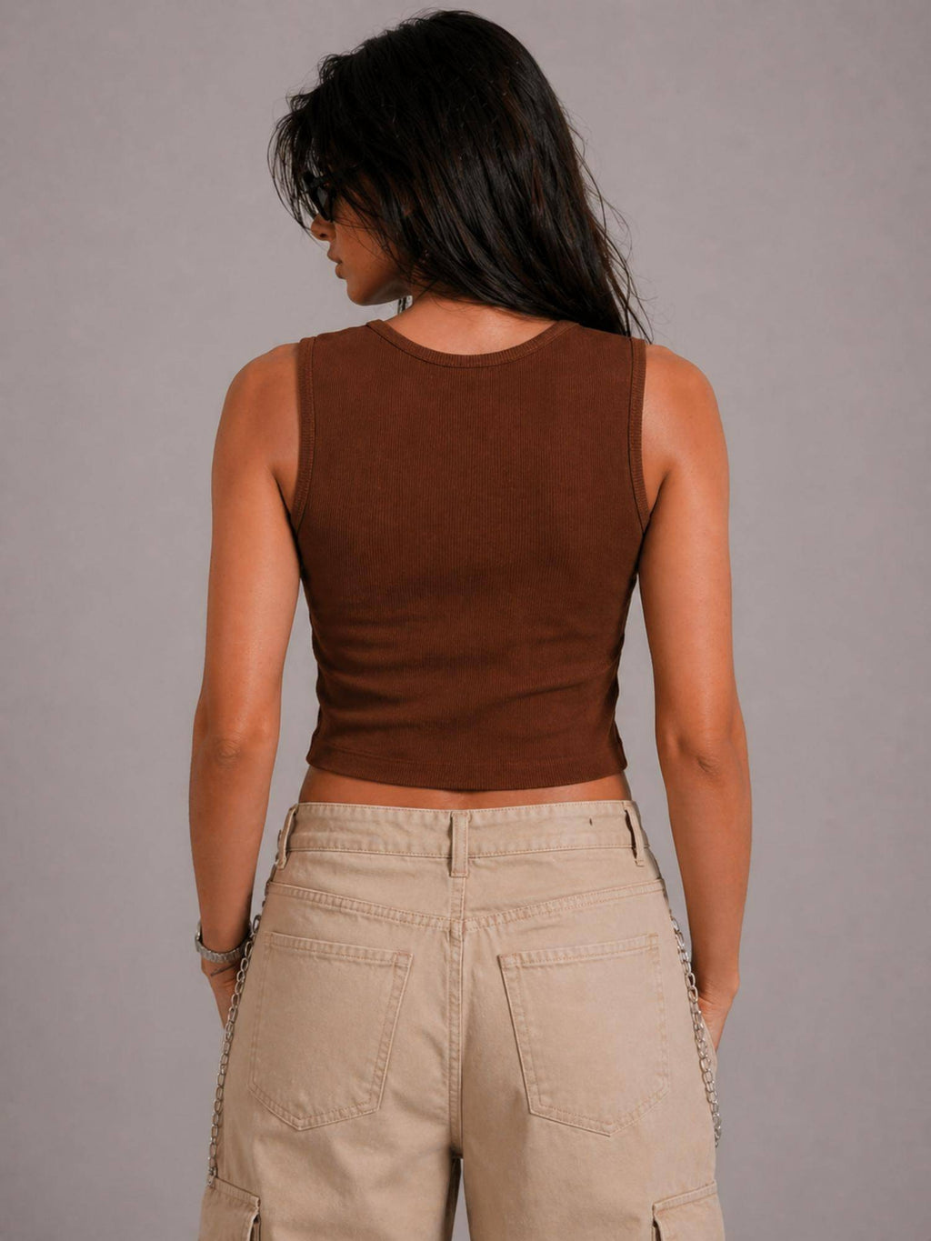 Solid Black Crop Top | CT61 - view 11