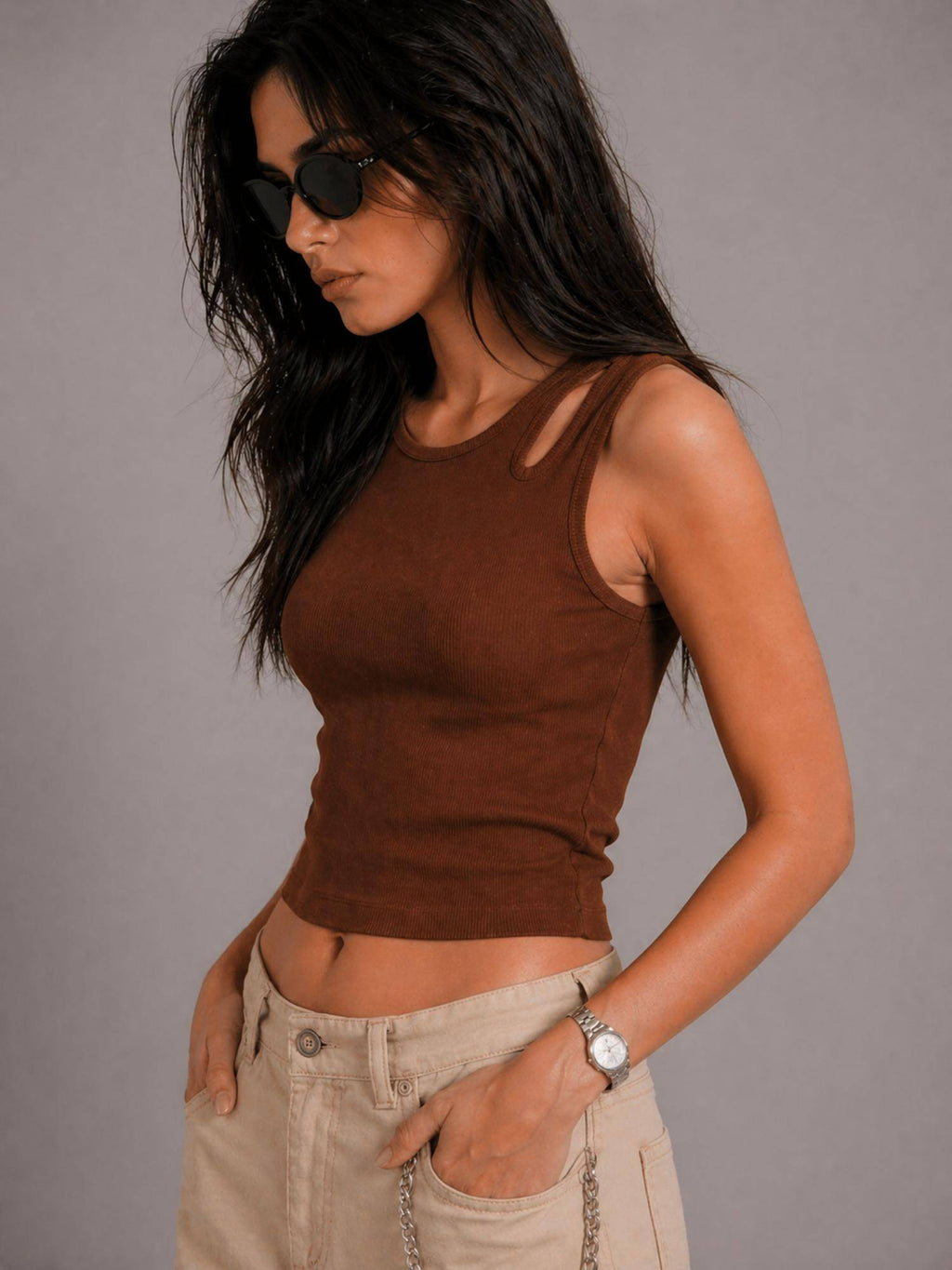 Solid Black Crop Top | CT61 - view 12