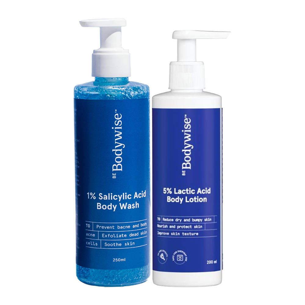 1% Salicylic Acid Body Wash & 5% Lactic Acid Body Lotion - Helps Prevent Body Acne | BWS9 - view 1