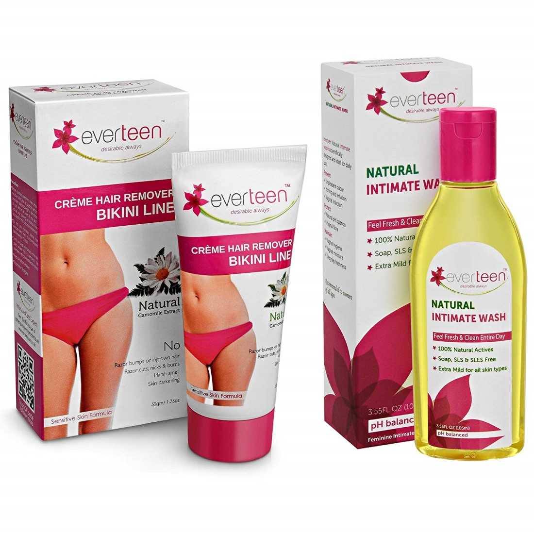 Combo: Chamomile Bikini Line Hair Remover Cream and Natural Intimate Wash | H02 - view 1