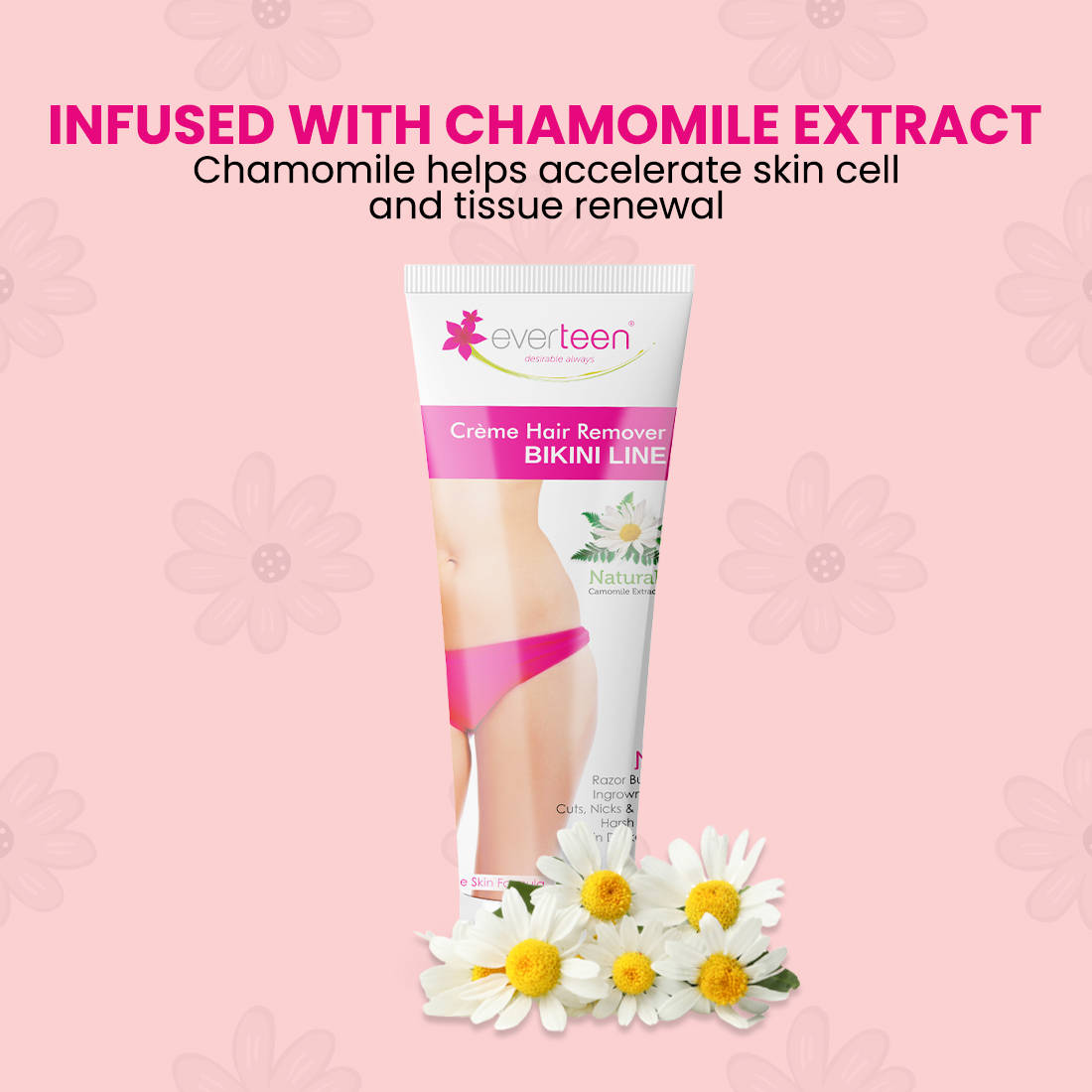 Combo: Chamomile Bikini Line Hair Remover Cream and Natural Intimate Wash | H02 - view 5