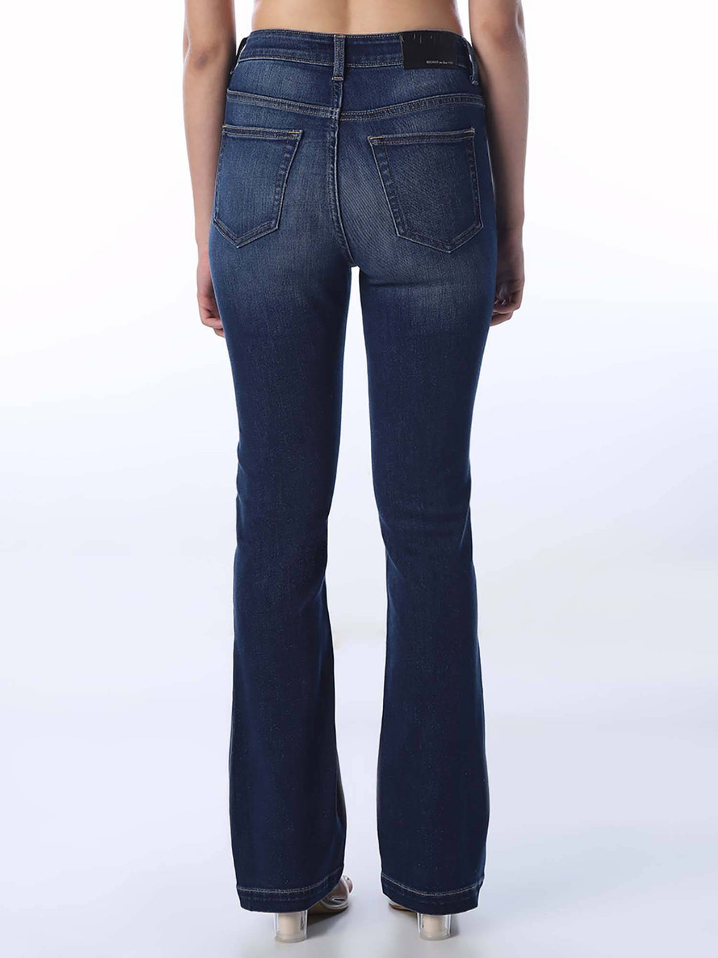 Women Solid Slim Fit High-Rise Navy Blue Jeans | ST23 - view 5