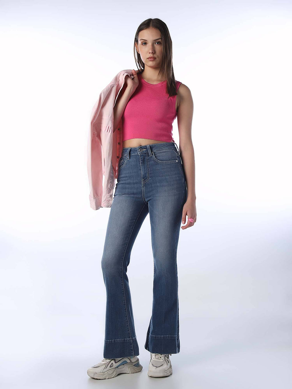 Women Solid Slim Fit High-Rise Blue Jeans | BT10 - view 2