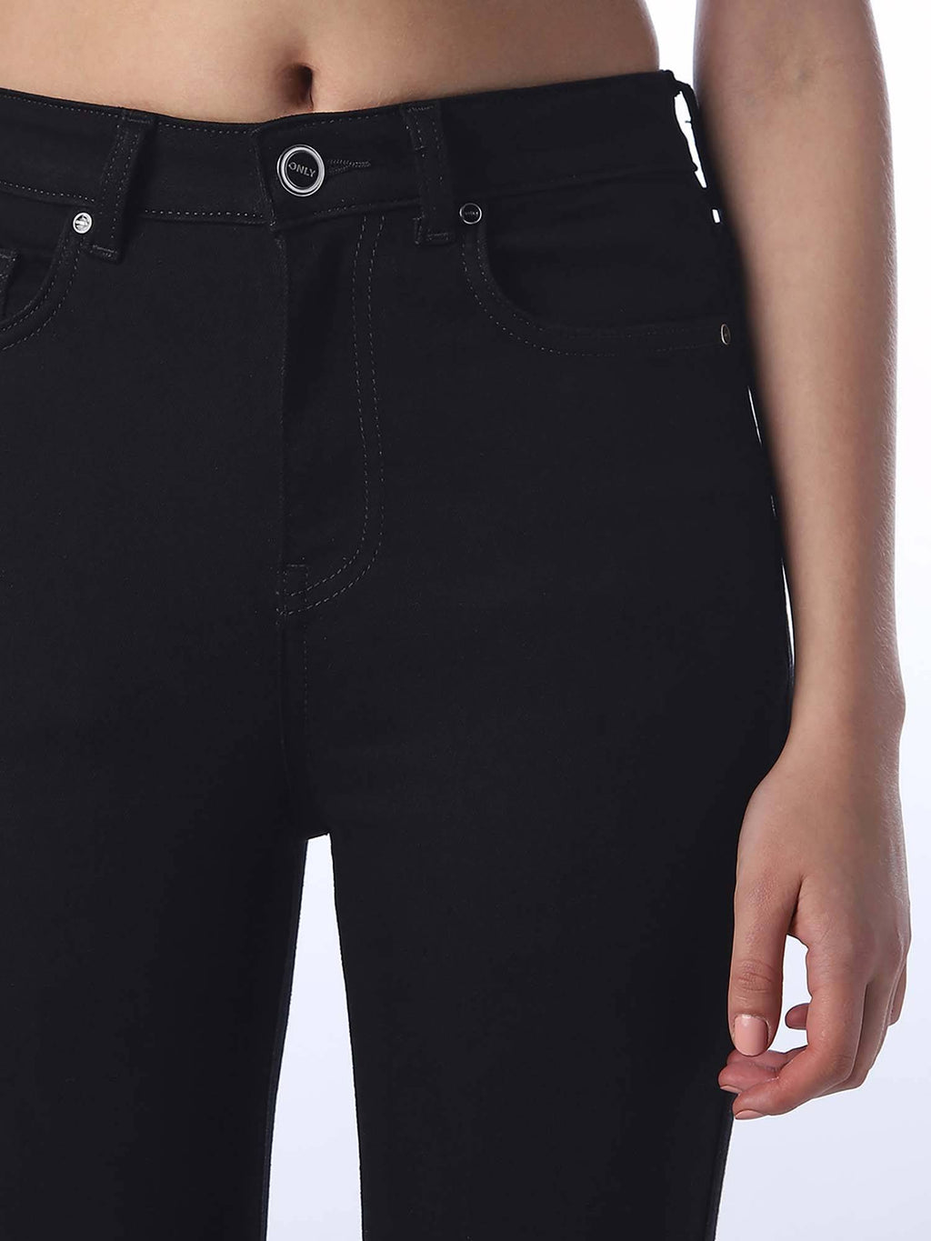 Women Solid Slim Fit High-Rise Black Jeans | BT10 - view 3