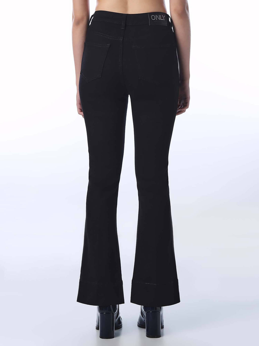 Women Solid Slim Fit High-Rise Black Jeans | BT10 - view 5