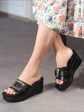White Solid Heel Party Wear Women Wedges | H78 - view 9
