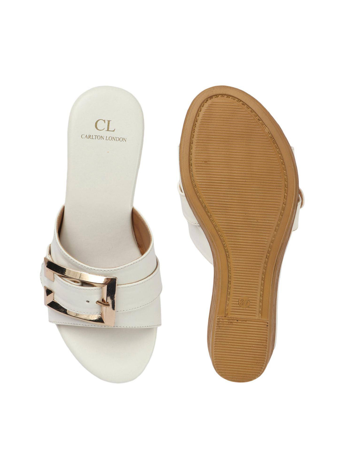 White Solid Heel Party Wear Women Wedges | H78 - view 8