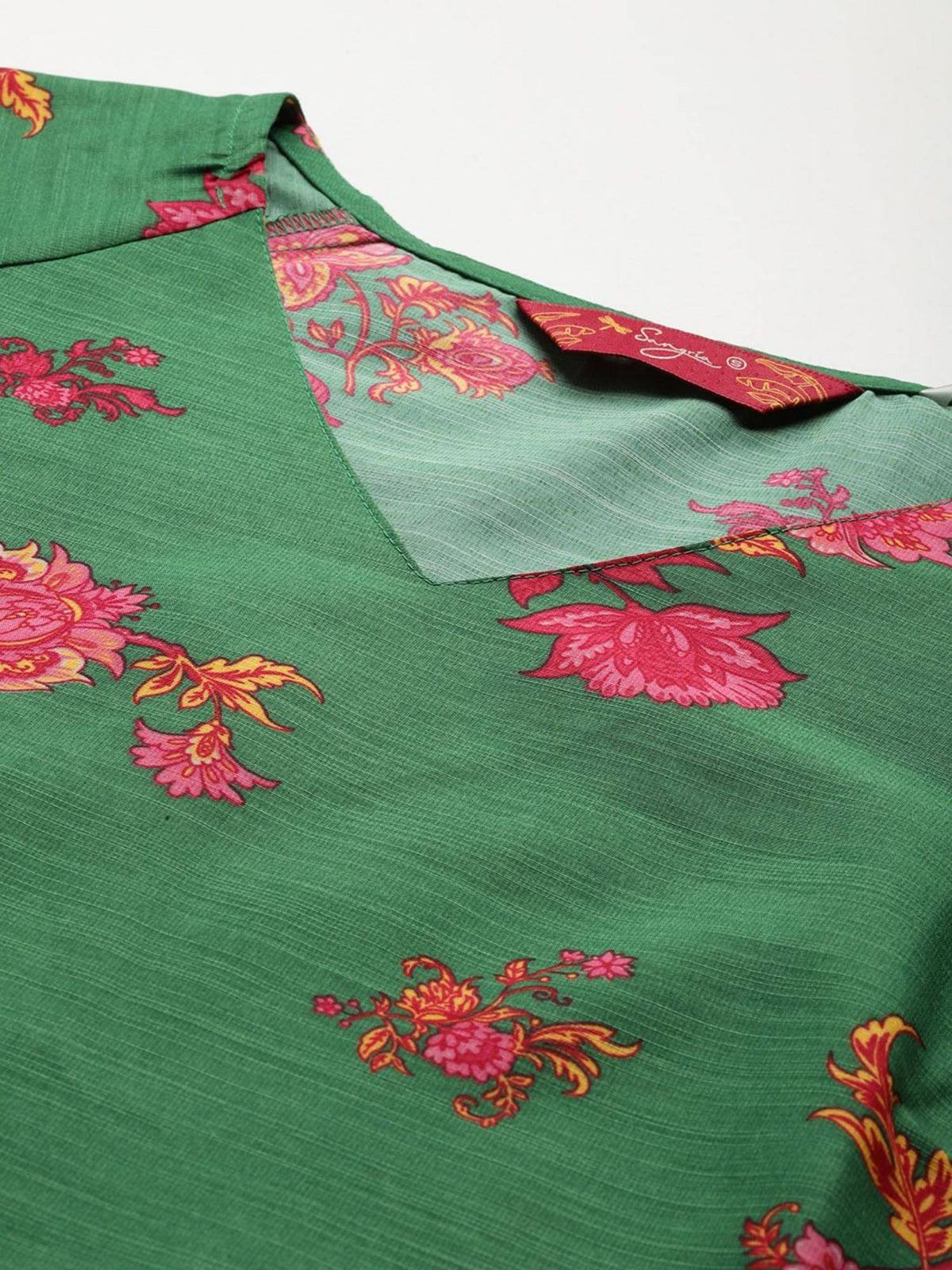 Floral Print Straight Kurta | KDG - view 2