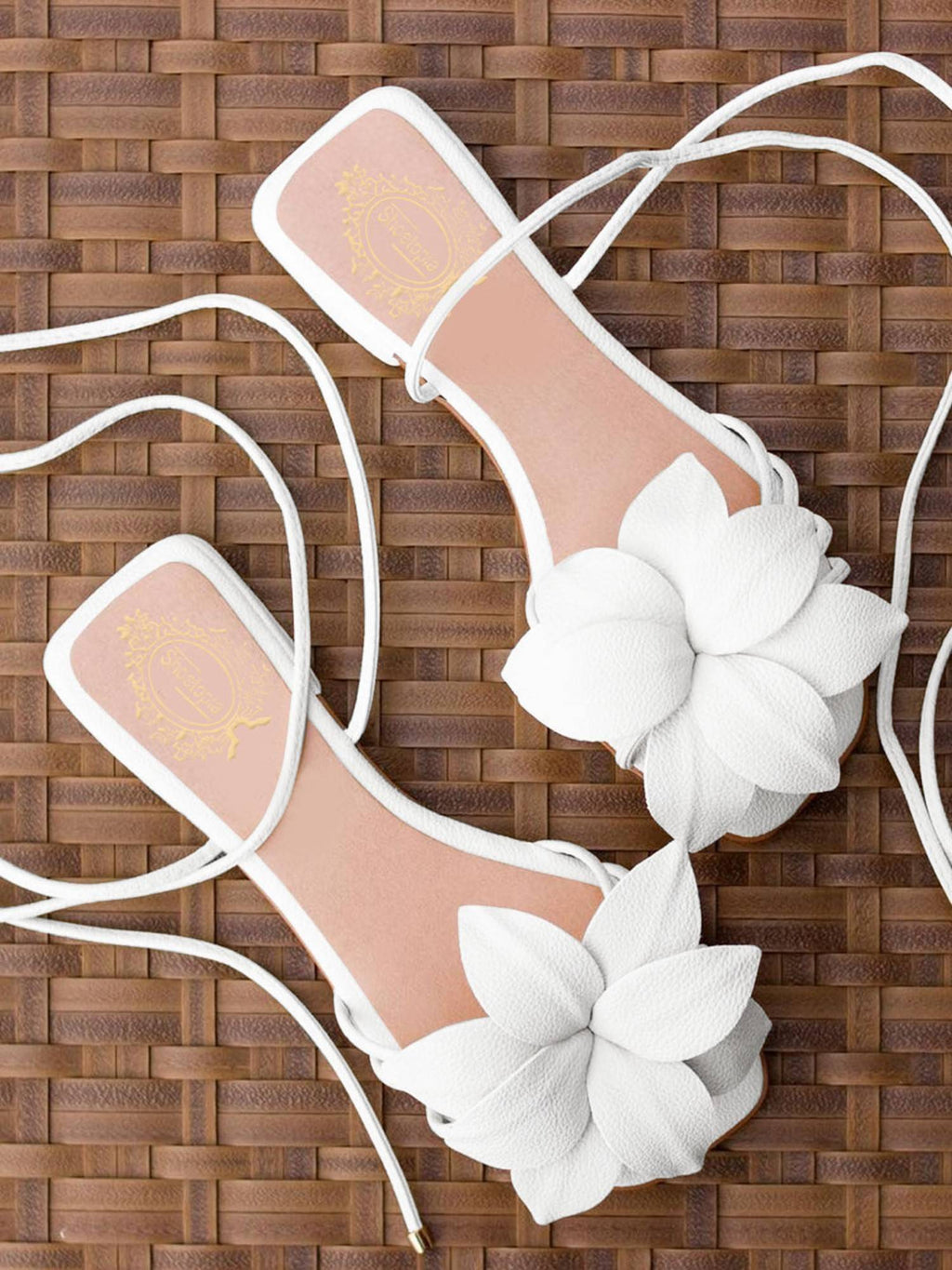 Women White Solid Flats | F61 - view 1