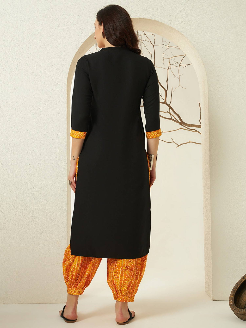 Red Rayon Bandhani Printed Kurta | KDG - view 16