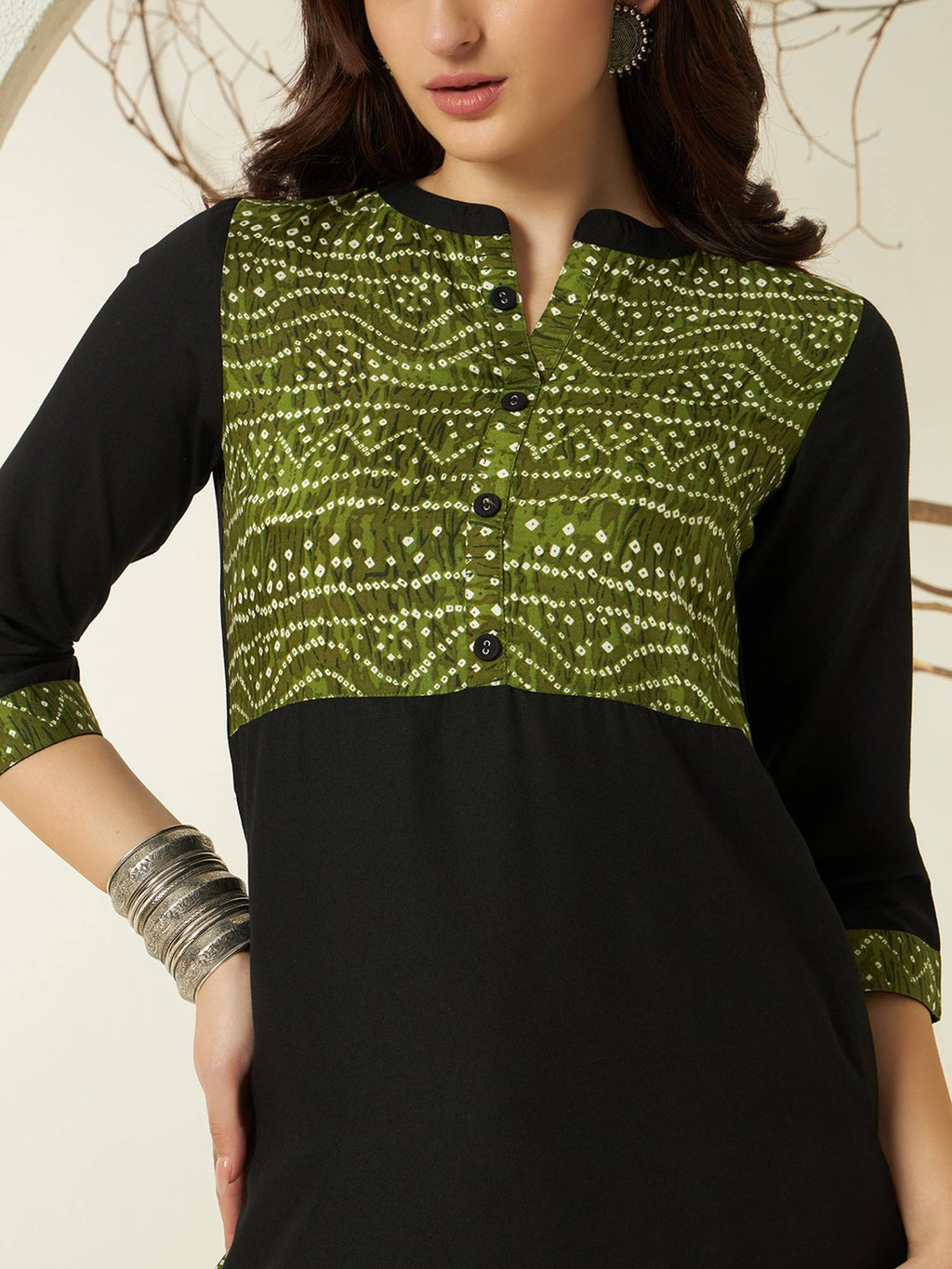 Red Rayon Bandhani Printed Kurta | KDG - view 10