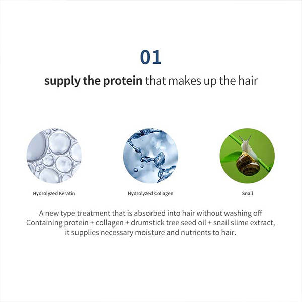 Keratin Power Glue Korean Hair Ampoule Leave-in Treatment - Damaged & Dry Hair Sulphate Free | H02 - view 3