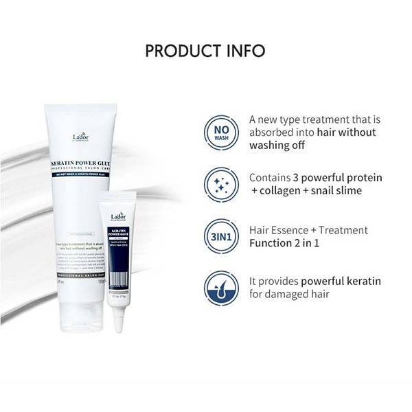 Keratin Power Glue Korean Hair Ampoule Leave-in Treatment - Damaged & Dry Hair Sulphate Free | H02 - view 5