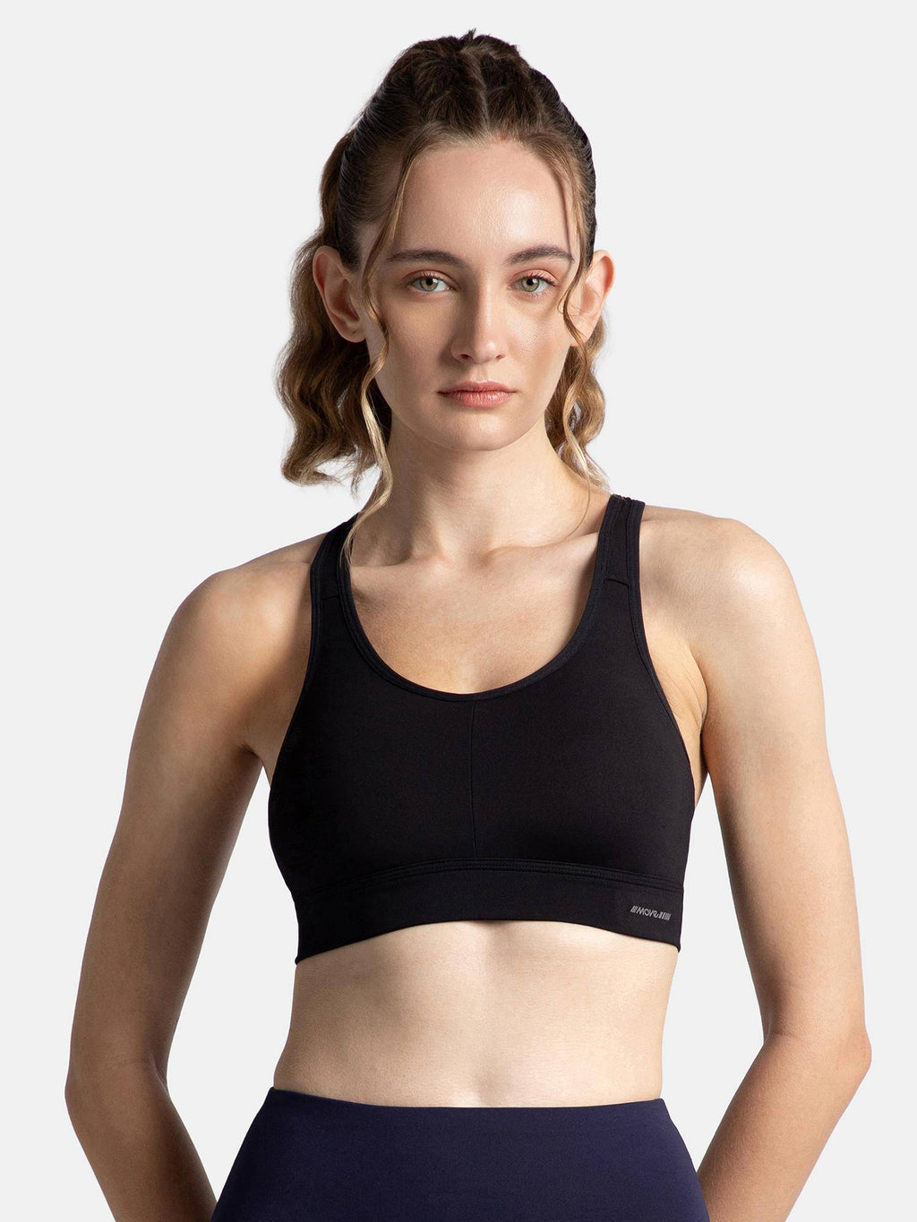 MI18 Wirefree Padded Soft Touch Microfiber Elastane Sports Bra - White | sb09 - view 16