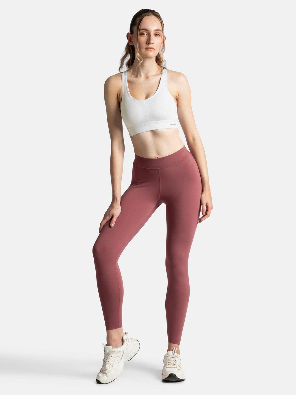 MI18 Wirefree Padded Soft Touch Microfiber Elastane Sports Bra - Skin | sb09 - view 13