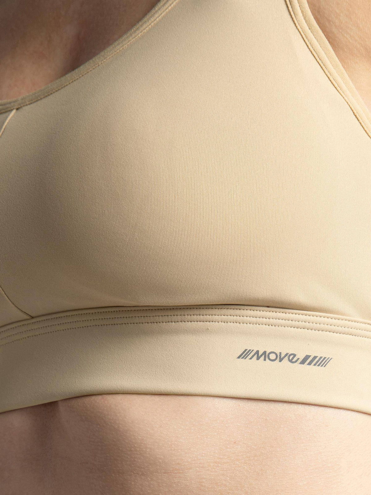 MI18 Wirefree Padded Soft Touch Microfiber Elastane Sports Bra - White | sb09 - view 14