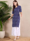 Women Stylish Crepe Printed Straight Kurta - Maroon | FY93 - view 9
