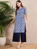 Women Stylish Crepe Printed Straight Kurta - Maroon | KDG - view 5