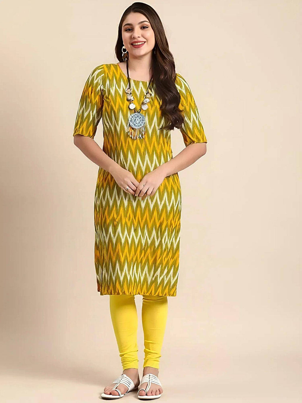 Women Stylish Crepe Printed Straight Kurta - Red | FY93 - view 5