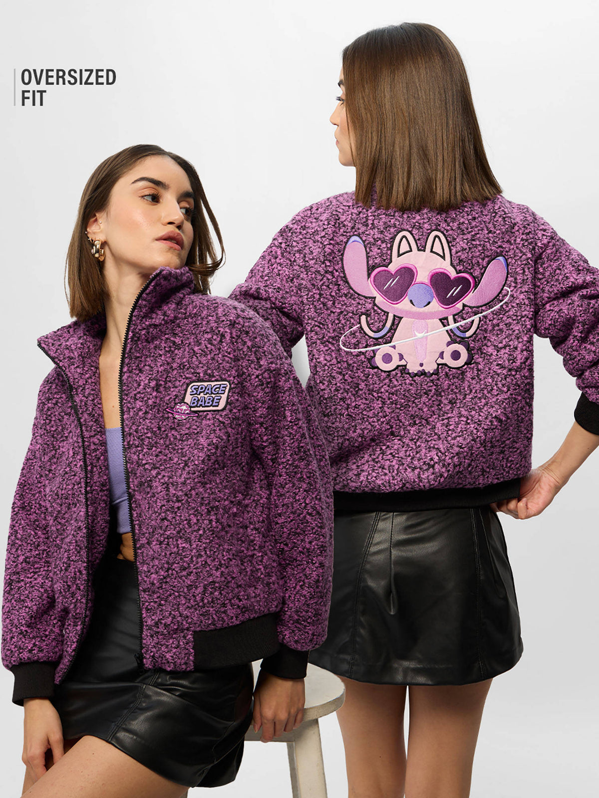Women Yellow Typography Lilo and Stitch Jacket | JC78 - view 8