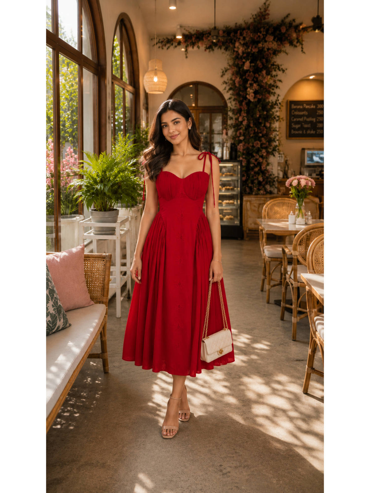 Rose Red Corset Dress | D56 - view 3