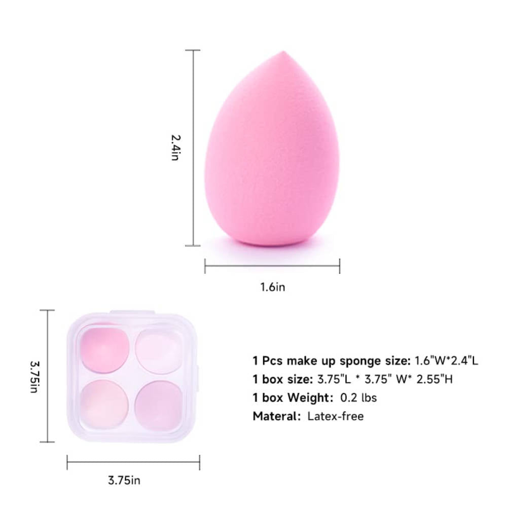 Beauty Blender Makeup Sponge Set With Storage Case - Multi-Pink Colored | T32 - view 3