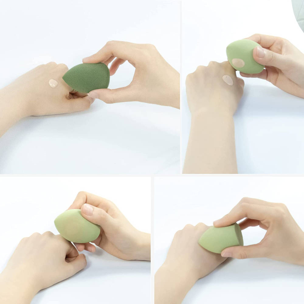 Beauty Blender Makeup Sponge Set With Storage Case - Multi-Green Colored | T32 - view 4
