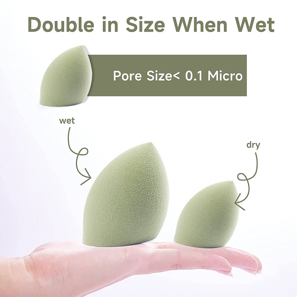 Beauty Blender Makeup Sponge Set With Storage Case - Multi-Green Colored | T32 - view 9
