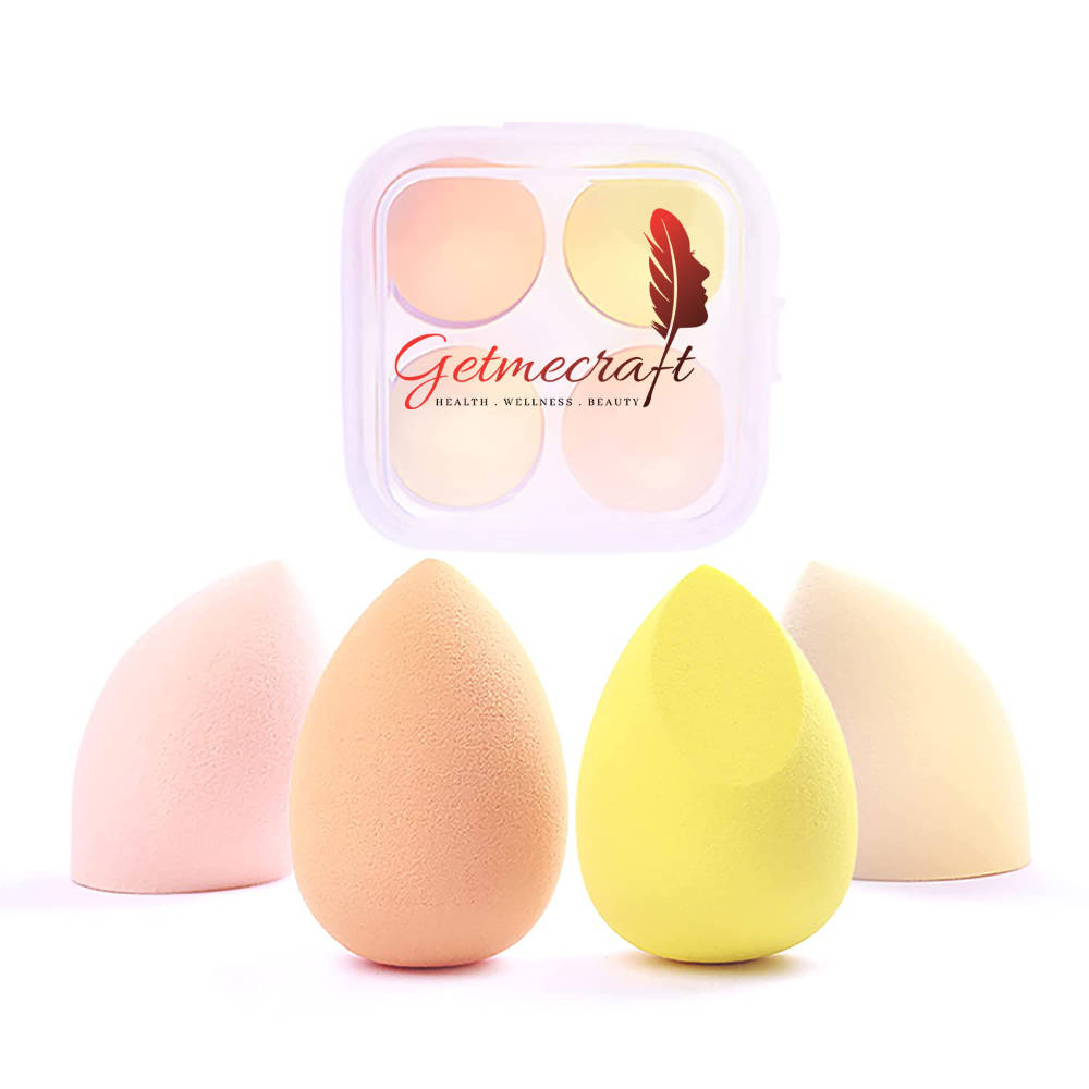Beauty Blender Makeup Sponge Set With Storage Case - Multi-Yellow Colored | T32 - view 1
