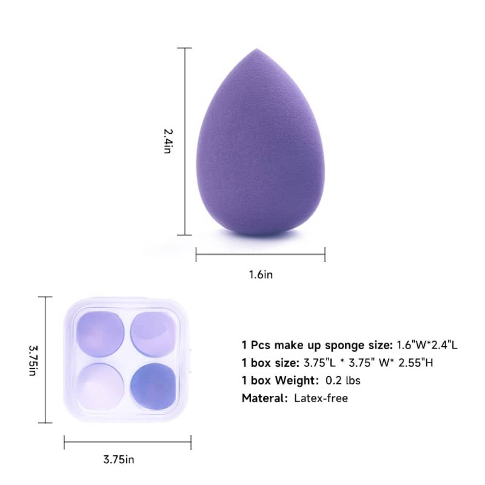 Beauty Blender Makeup Sponge Set With Storage Case - Multi-Purple Colored | T32 - view 2