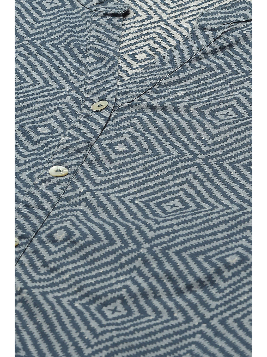 Indigo Blue Cambric Straight Kurta | U3S - view 2