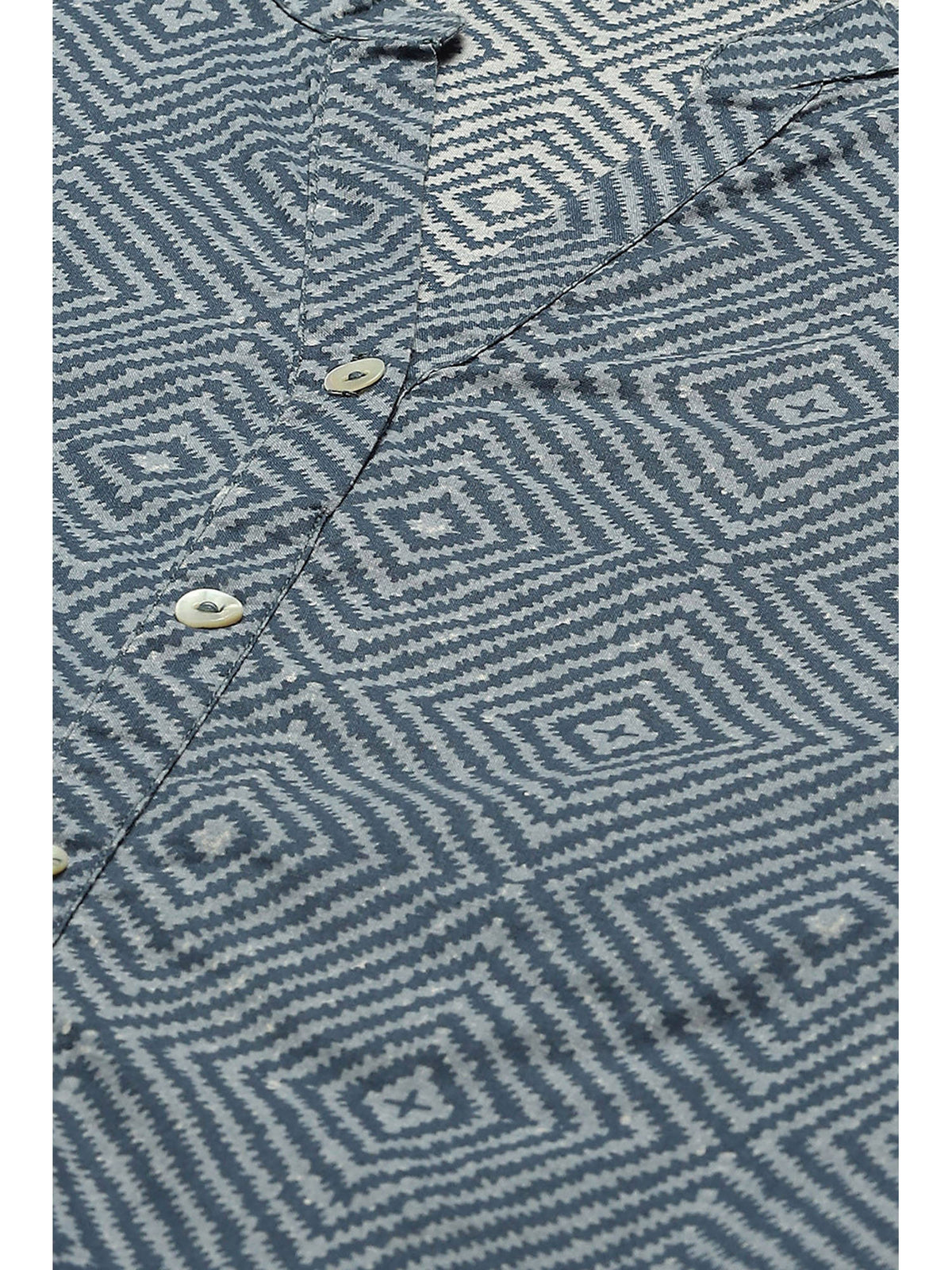 Indigo Blue Cambric Straight Kurta | U3S - view 2