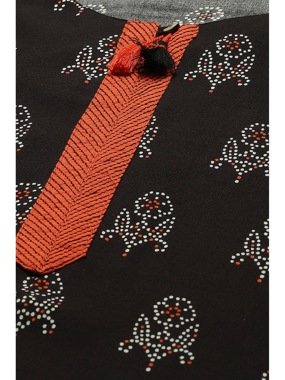 Black Rayon Straight Kurta | FY93 - view 2