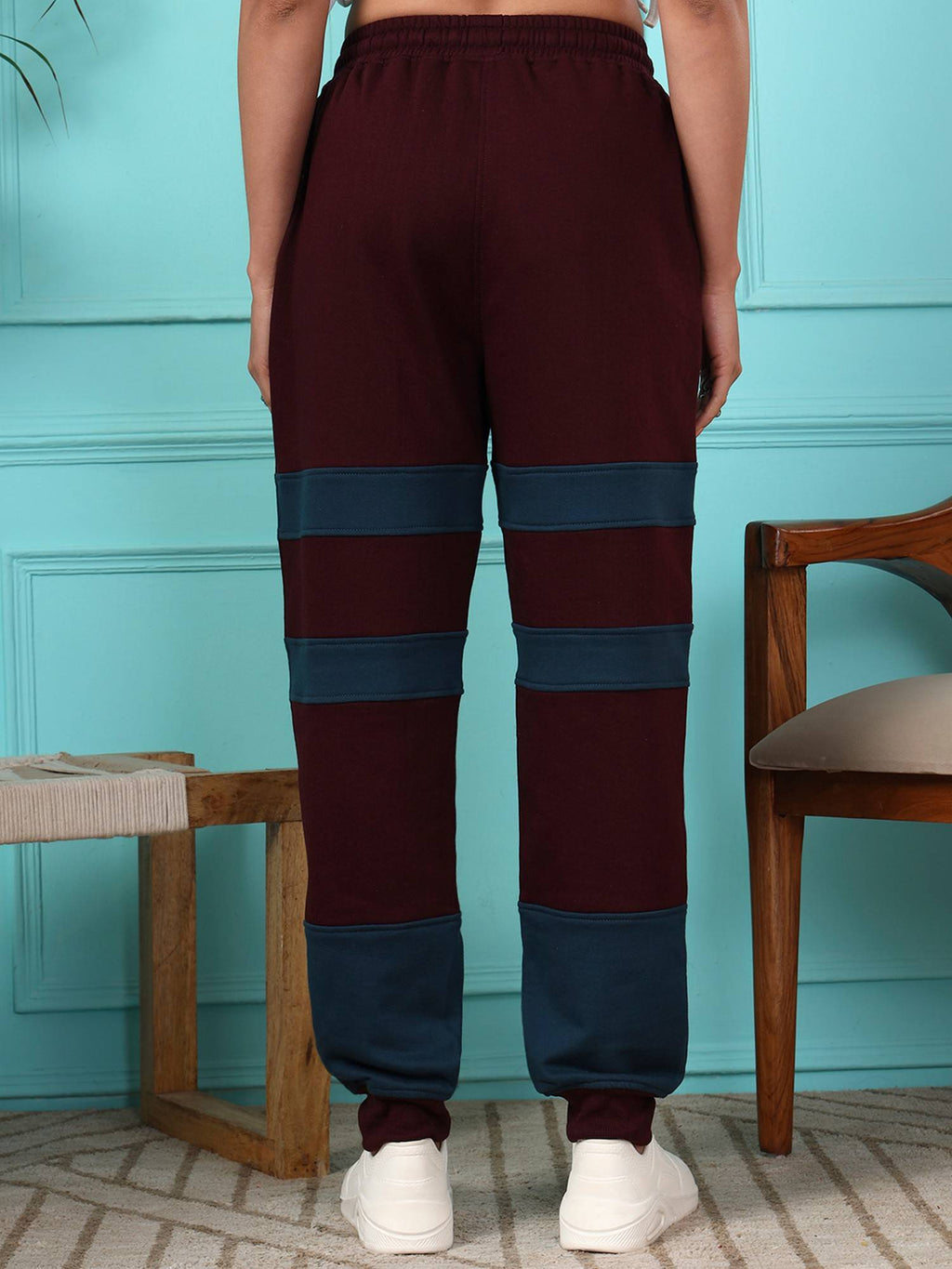 Burgundy Women Joggers | WJ89 - view 2