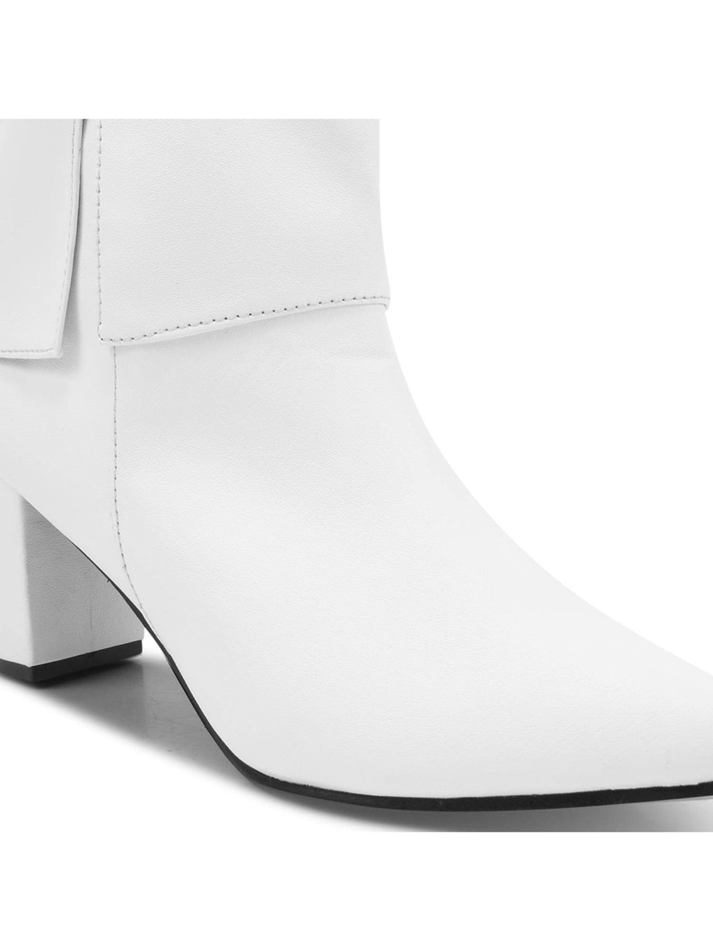 White Stylish Block Heel Casual Boots | BT61 - view 5