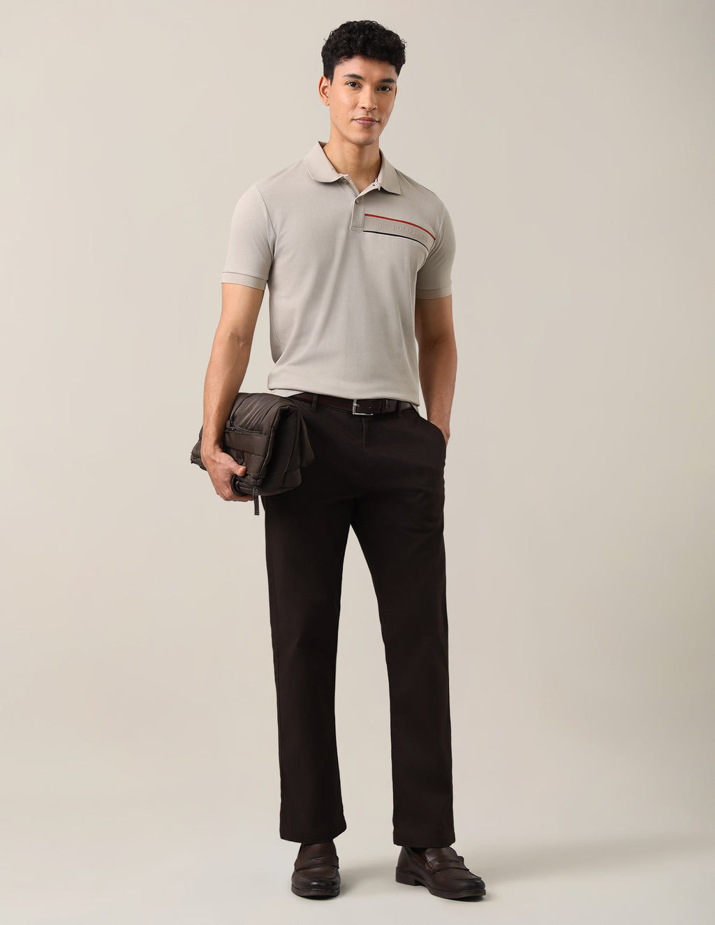 Solid Slim Fit Polo Shirt USP0