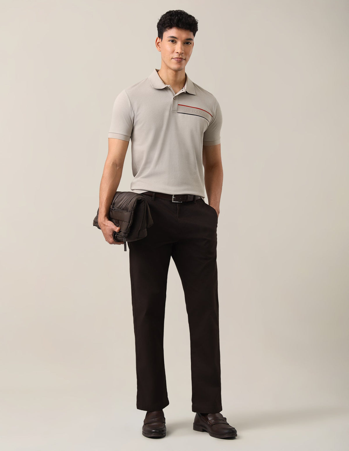 Solid Slim Fit Polo Shirt USP0