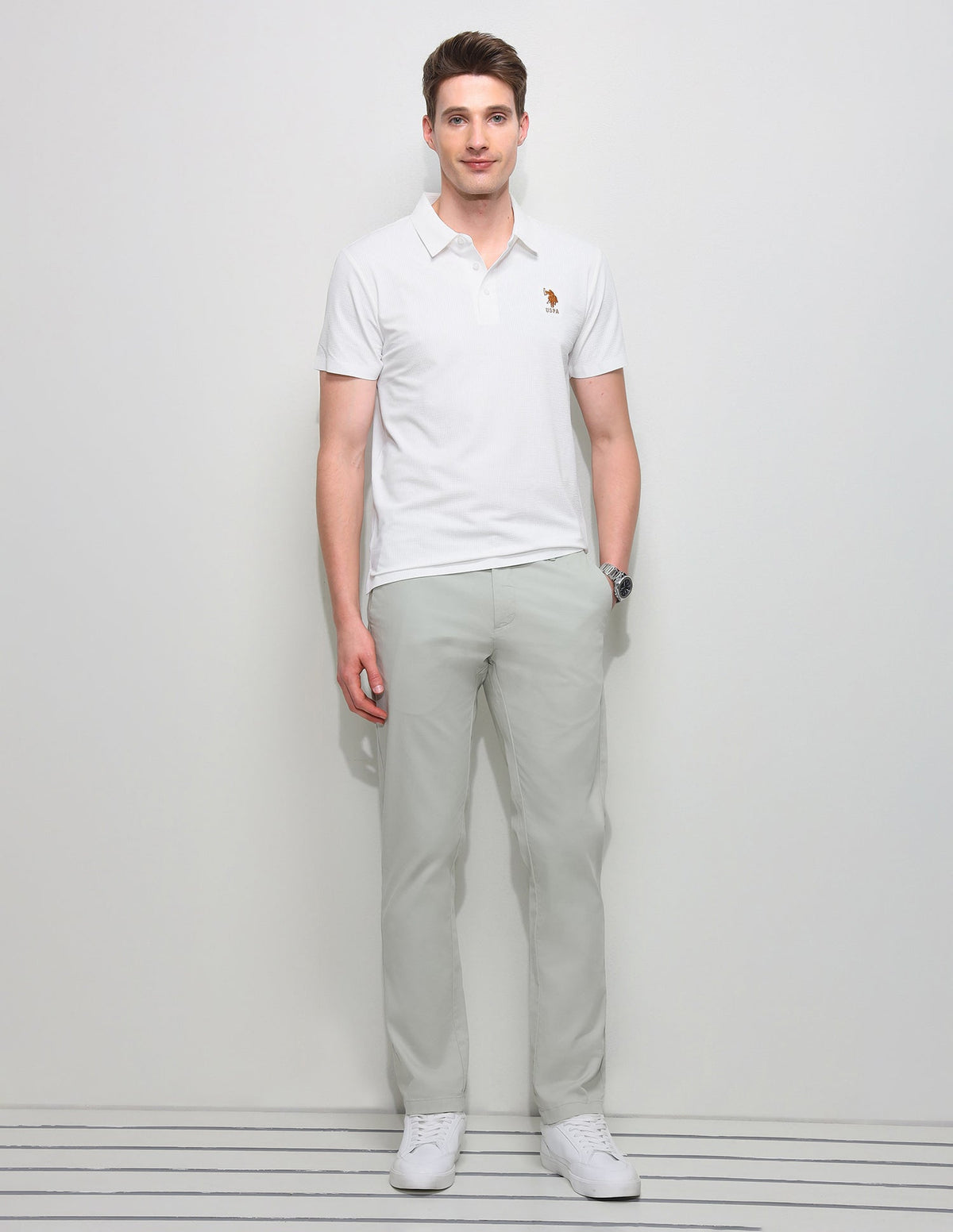 Solid Slim Fit Polo Shirt USP0