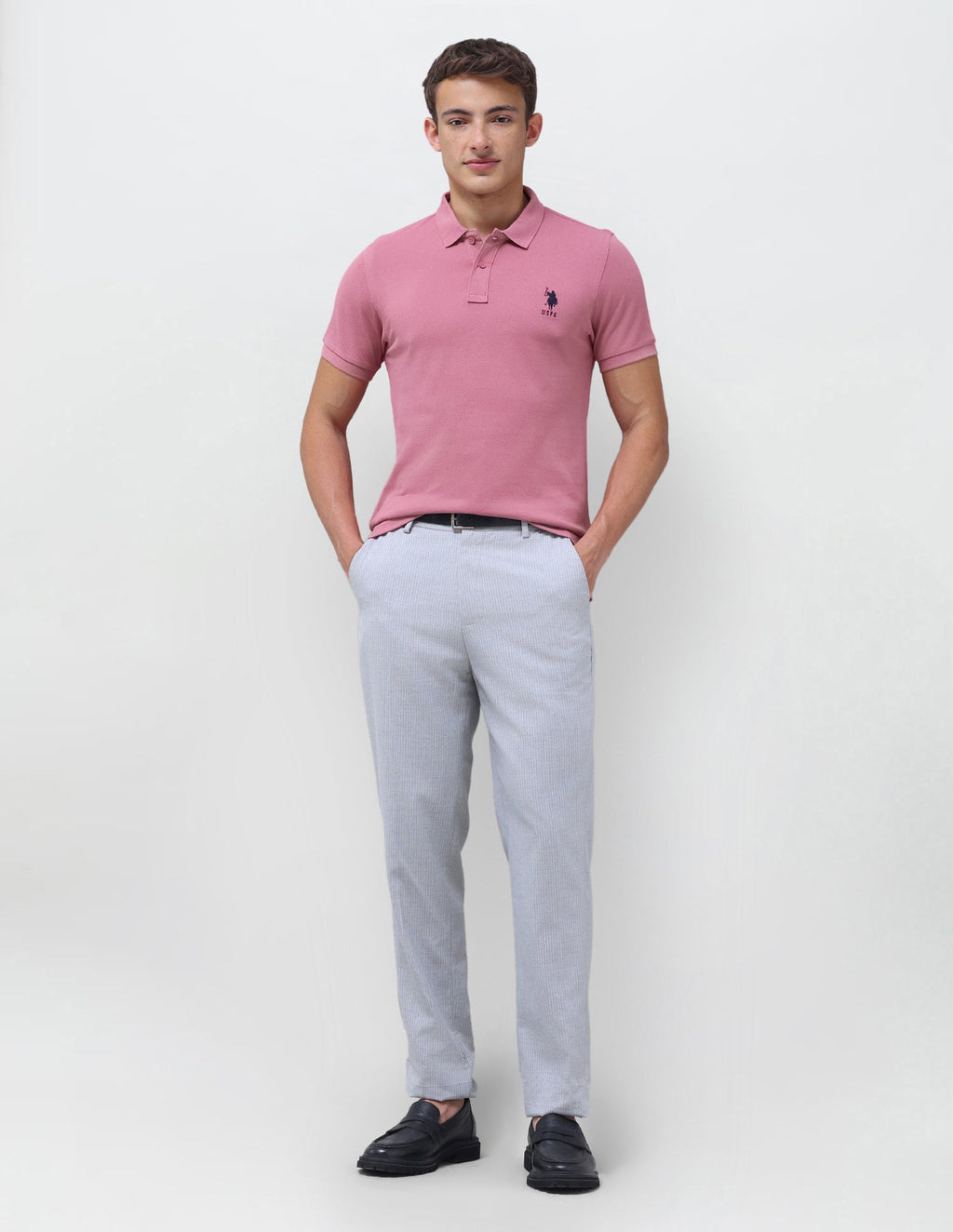 Solid Slim Fit Polo Shirt USP0