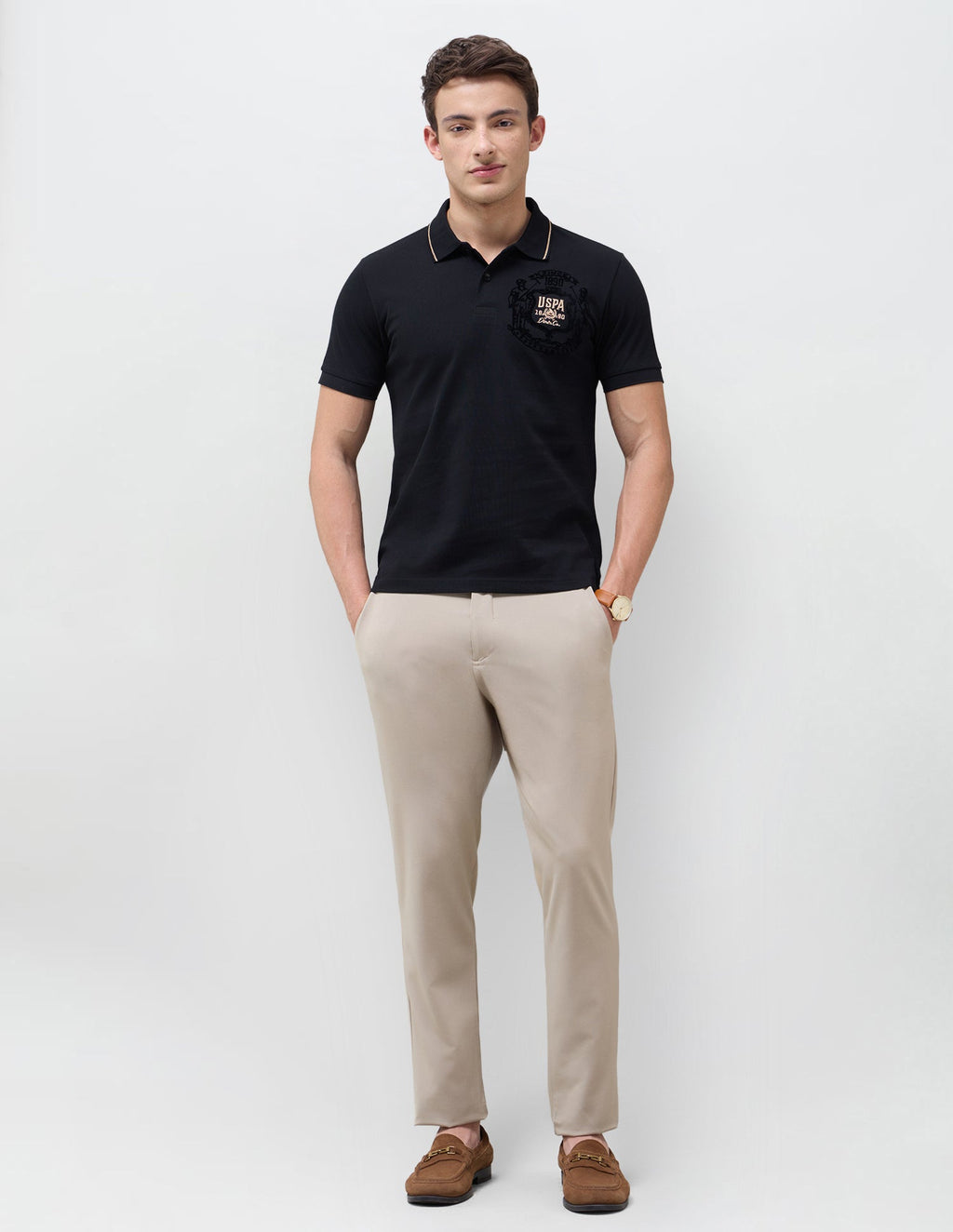 Solid Slim Fit Polo Shirt USP0