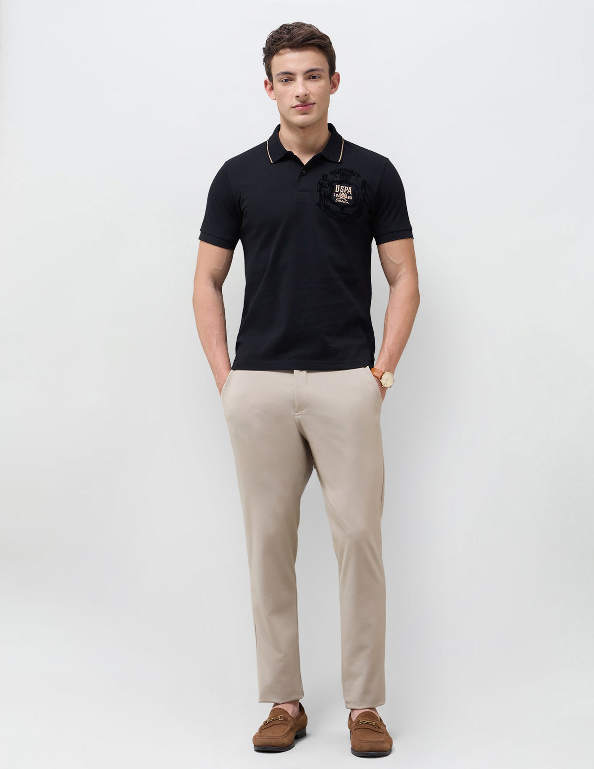 Solid Slim Fit Polo Shirt USP0