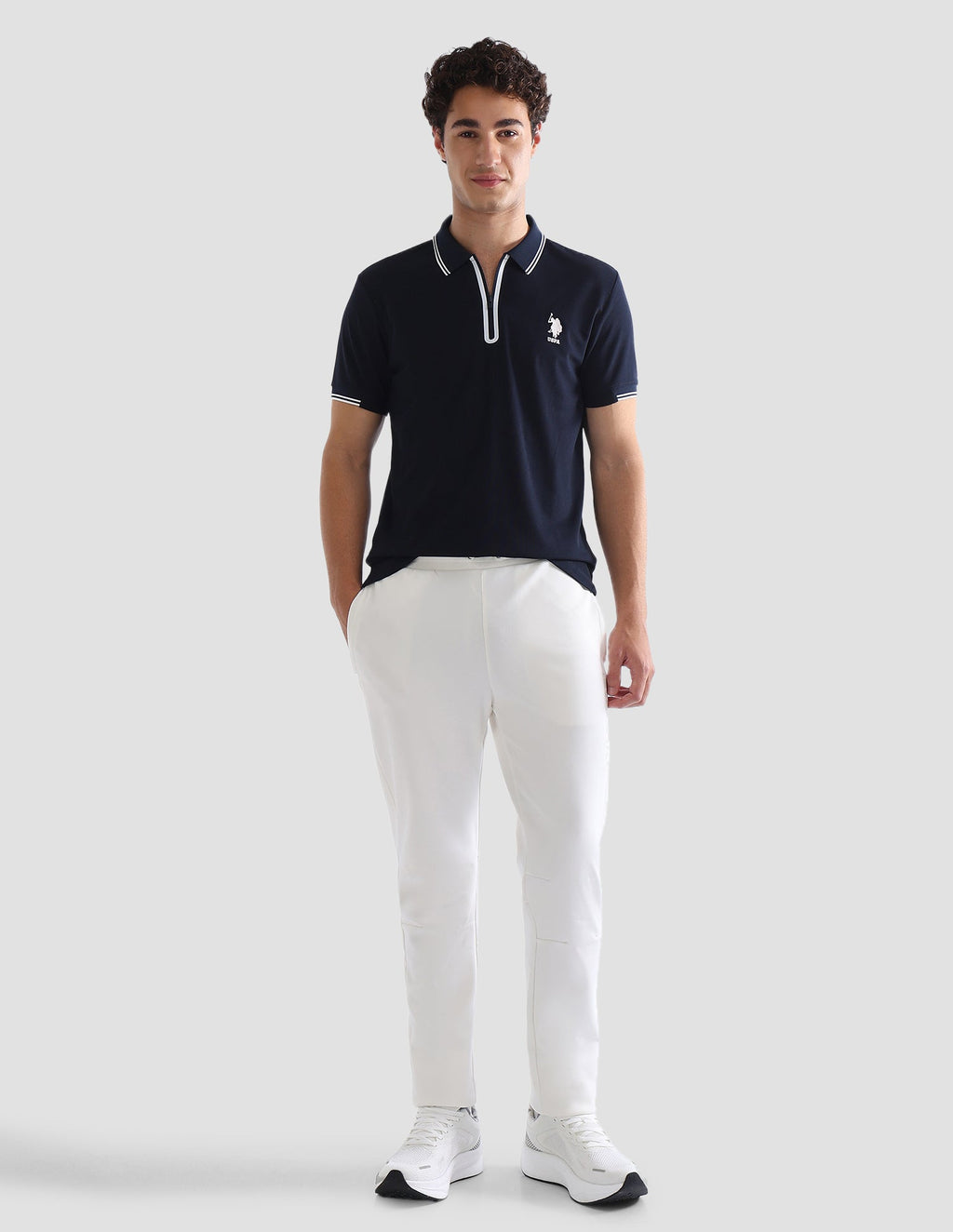 Solid Slim Fit Active Polo Shirt USP0