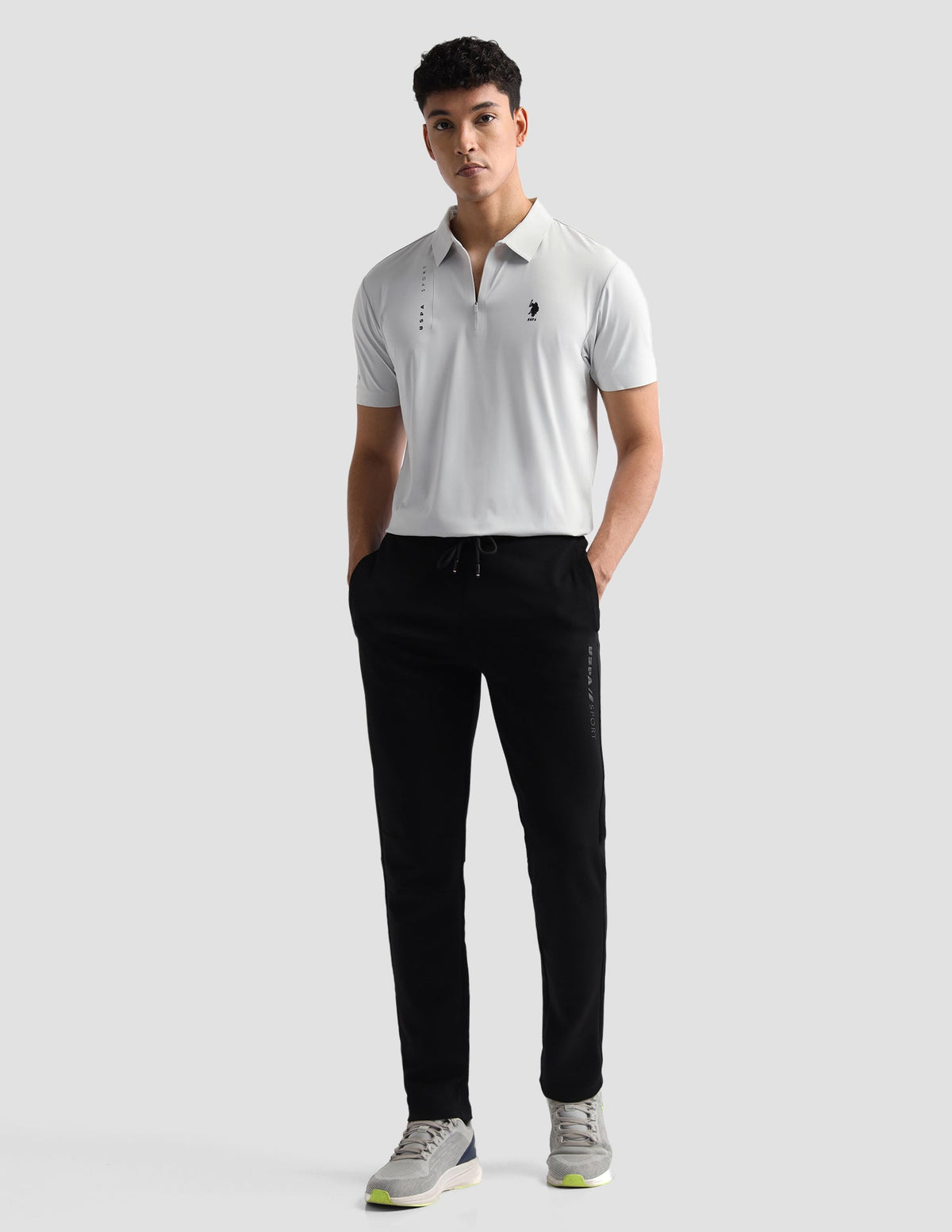 Solid Slim Fit Active Polo Shirt USP0