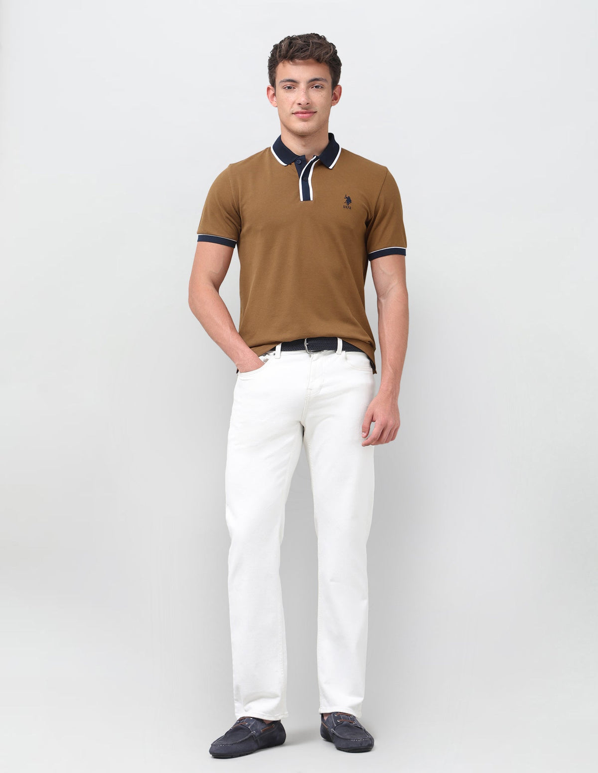 Solid Slim Fit Polo Shirt USP0